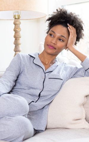 Solid Jersey Button-Front Pajamas