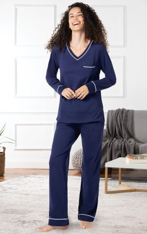 Solid Jersey Pullover Pajamas