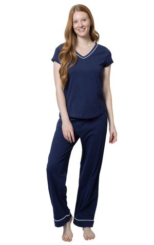Solid Jersey Short Sleeve Pajamas
