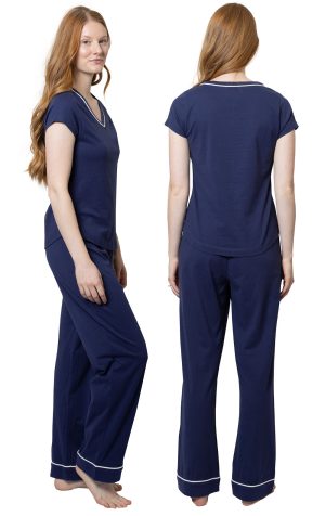 Solid Jersey Short Sleeve Pajamas