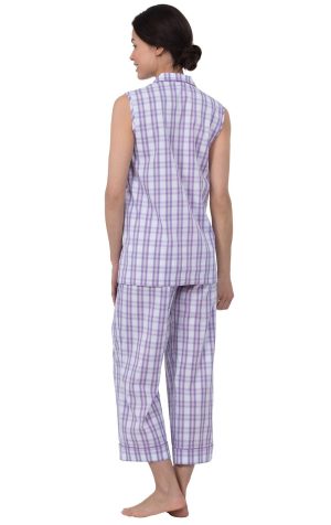 Perfectly Plaid Sleeveless Capri Pajamas
